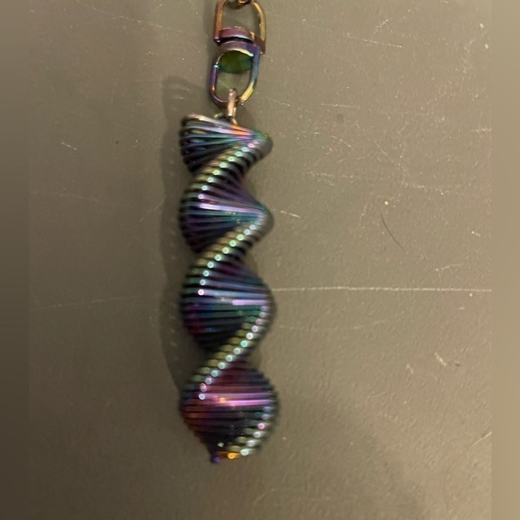 Handbag Charm Twirly Rainbow Iridescent NWOT - Picture 2 of 2